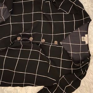 Strip shirt black and white blouse